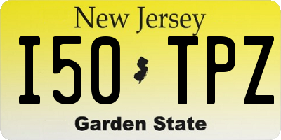 NJ license plate I50TPZ