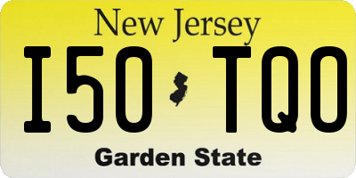 NJ license plate I50TQO