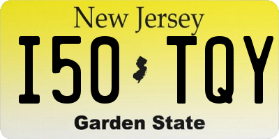 NJ license plate I50TQY