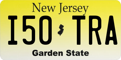 NJ license plate I50TRA