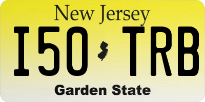NJ license plate I50TRB