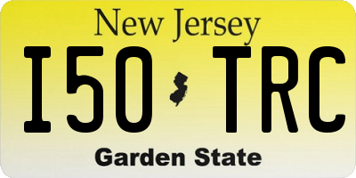 NJ license plate I50TRC