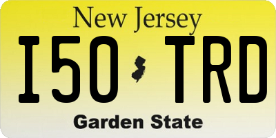 NJ license plate I50TRD