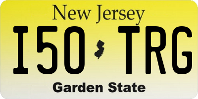 NJ license plate I50TRG