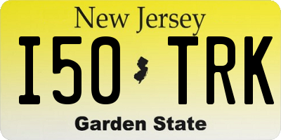 NJ license plate I50TRK