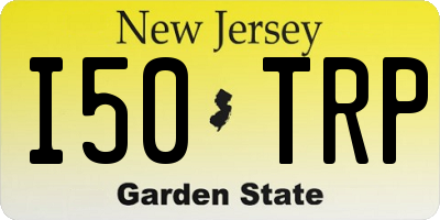 NJ license plate I50TRP