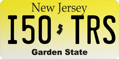 NJ license plate I50TRS