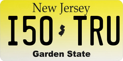 NJ license plate I50TRU