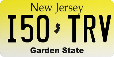 NJ license plate I50TRV