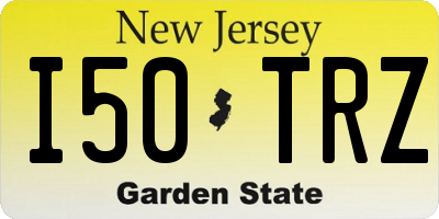 NJ license plate I50TRZ