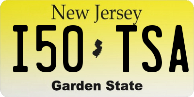 NJ license plate I50TSA
