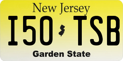 NJ license plate I50TSB