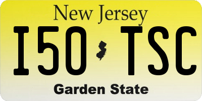 NJ license plate I50TSC