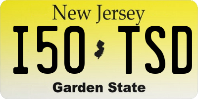 NJ license plate I50TSD