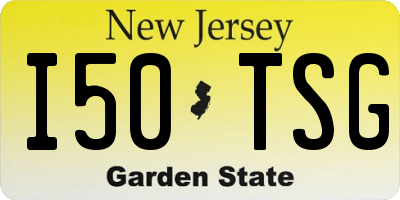 NJ license plate I50TSG