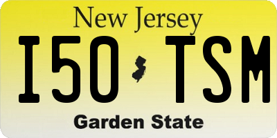 NJ license plate I50TSM