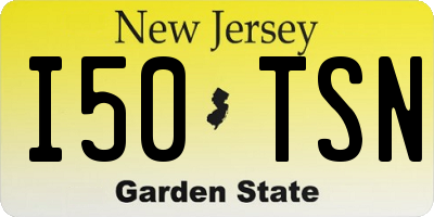 NJ license plate I50TSN