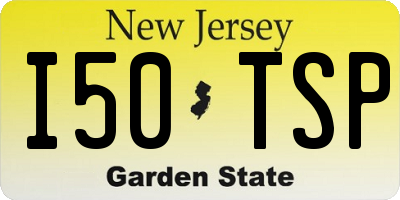 NJ license plate I50TSP