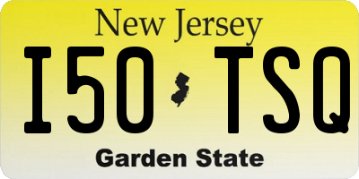 NJ license plate I50TSQ