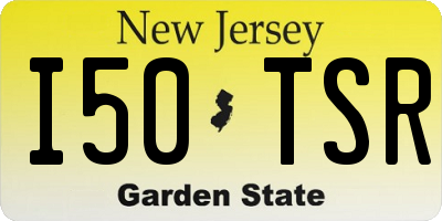 NJ license plate I50TSR