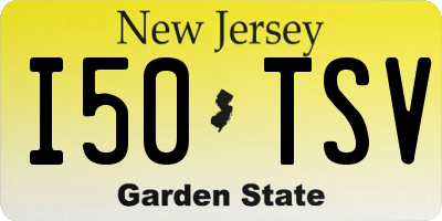 NJ license plate I50TSV