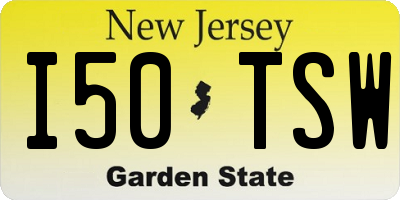 NJ license plate I50TSW