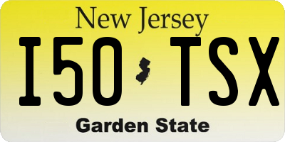 NJ license plate I50TSX