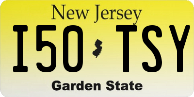 NJ license plate I50TSY