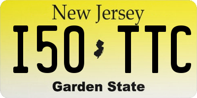 NJ license plate I50TTC