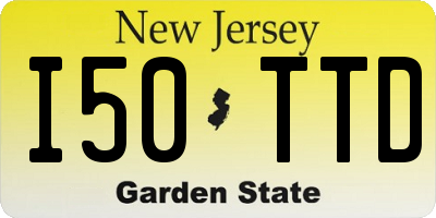 NJ license plate I50TTD