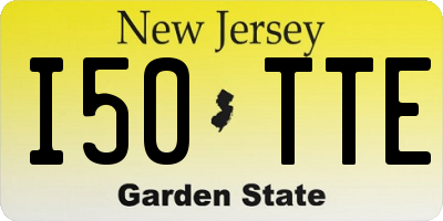 NJ license plate I50TTE