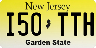 NJ license plate I50TTH