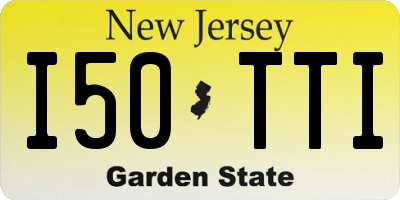 NJ license plate I50TTI