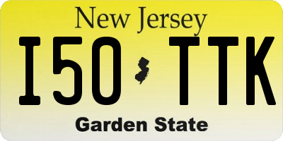 NJ license plate I50TTK