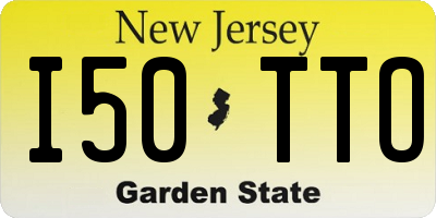 NJ license plate I50TTO