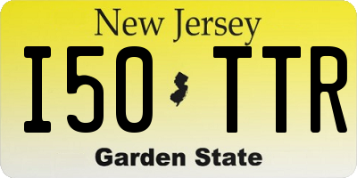 NJ license plate I50TTR