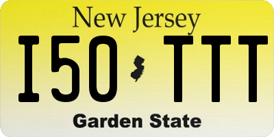NJ license plate I50TTT