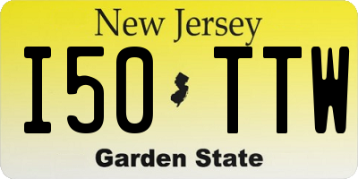 NJ license plate I50TTW