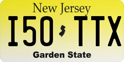NJ license plate I50TTX