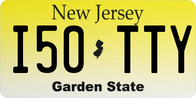 NJ license plate I50TTY