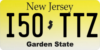 NJ license plate I50TTZ