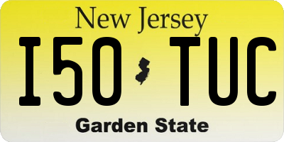 NJ license plate I50TUC