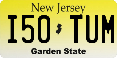 NJ license plate I50TUM