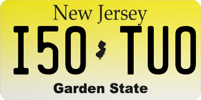 NJ license plate I50TUO