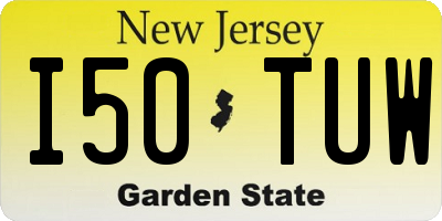 NJ license plate I50TUW