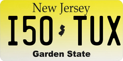 NJ license plate I50TUX