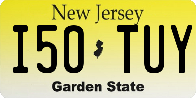 NJ license plate I50TUY