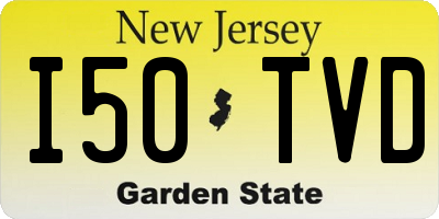 NJ license plate I50TVD