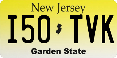 NJ license plate I50TVK