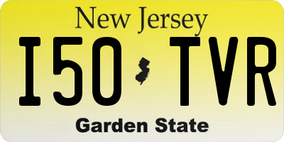 NJ license plate I50TVR